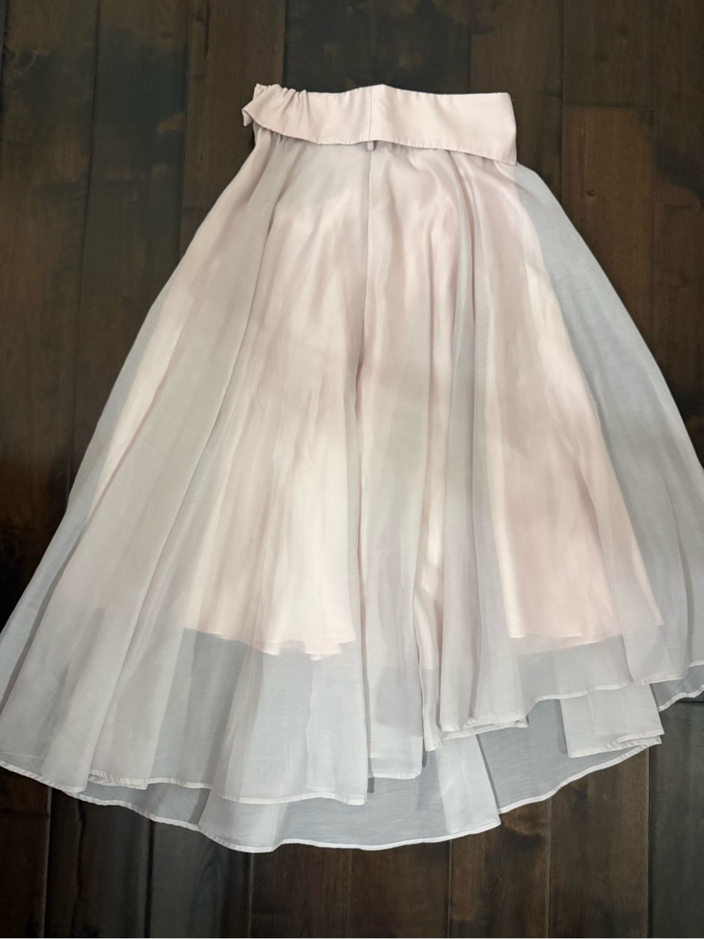 Women's Light Pink Maxi Skirt - Floaty Layered Chiffon
